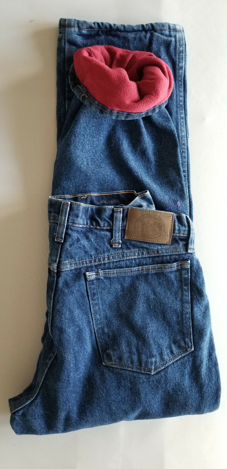 CABELA'S Men Fleece Insulated Classic Fit Cotton Denim Jean 34x30