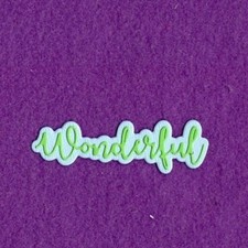 WONDERFUL with background word die cuts scrapbook cards