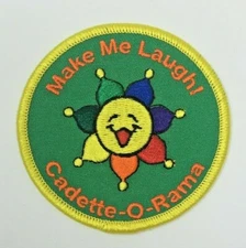 PATCH GSA Girl Scouts Make Me Laugh Cadette-O-Rama Clown Face Sun Yellow Green