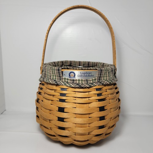 2003 Longaberger Golf Club basket with liner and protector. Basket Signed