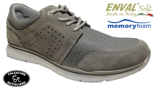 Mocassino nero lucido con zeppa in pelle effetto coccodrillo - Enval Soft  6270911