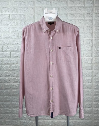 Woolrich John Rich & Bros Button Down Striped Red/Burgundy/White Shirt Men's 14 - Picture 3 of 23