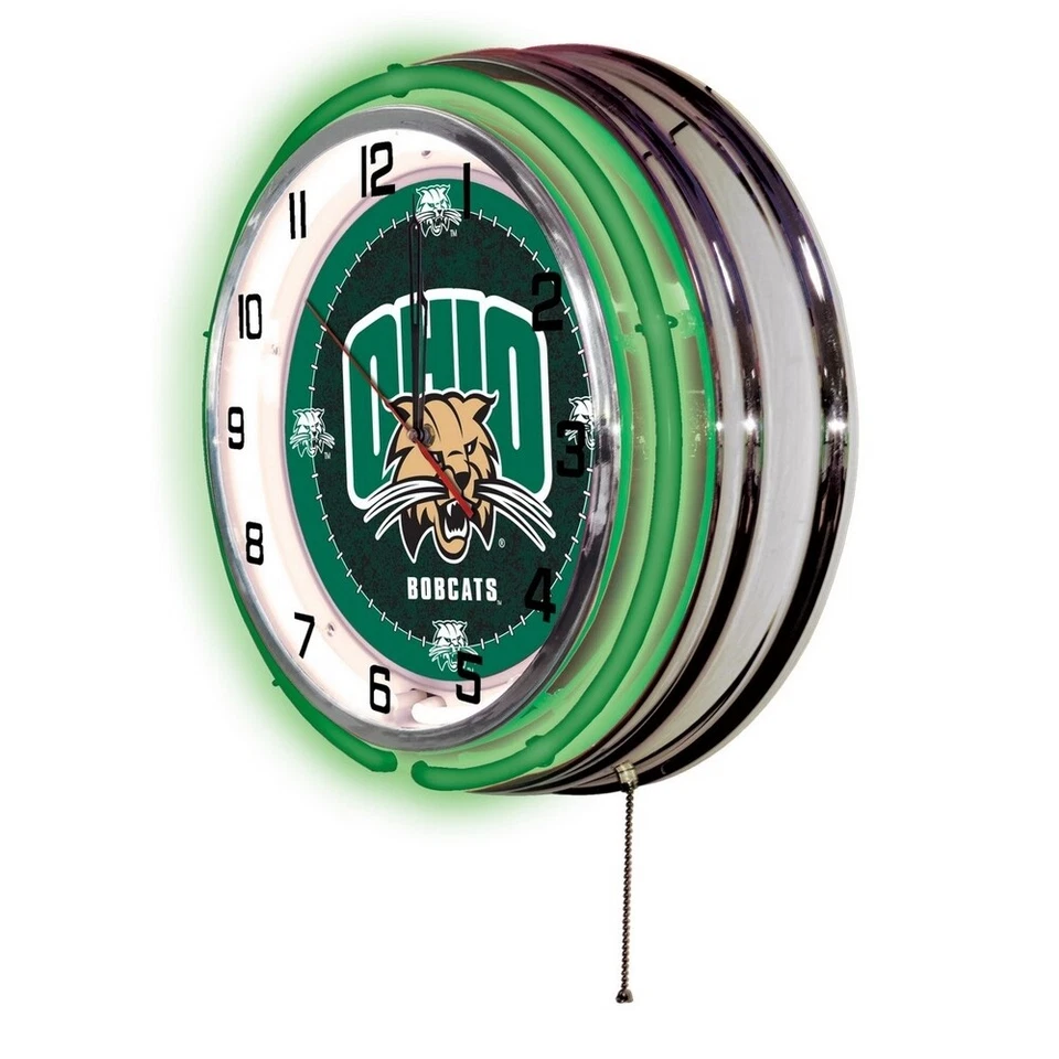 NCAA - Ohio University Double Neon Ring, Logo Clock College Team Logo - Image 3 of 4