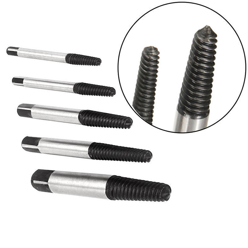 5PCS Broken Bolt Damage Screw Remover Extractor Drill Bits Easy Out Stud Reverse