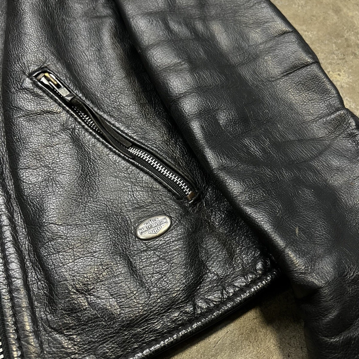 Vintage Harley Davidson Classic Leather Motorcycle Biker