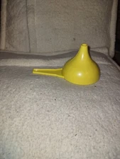 Vintage Tupperware #1227-7 Yellow Plastic Funnel