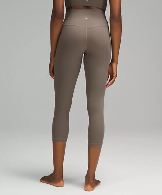 lululemon Align  High-Rise Ribbed Crop 23'' Nomad Size 6. LW6CIAS (NWT)