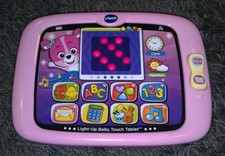 Vtech Light-Up Baby Girls Touch Tablet Educational Play Toy Pink Tested Working
