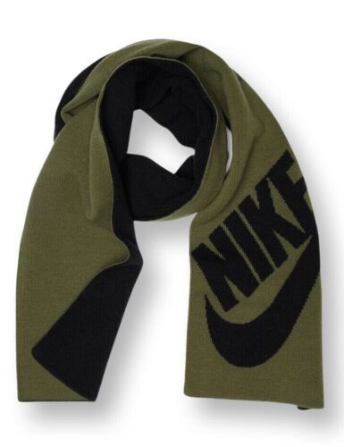 Nike Sport Reversible Scarf 1002946 - One Size, Olive Green / Black - Picture 1 of 10