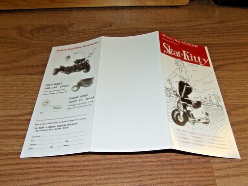 Vintage Skat-Kitty Mini-Bike Dealer HAND OUT / MAILER ( REPRODUCTION) - Picture 2 of 3