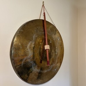 Wall Art Gong 27” Chinese Dragon Scene Sound Healing Decoration Yoga Medatation