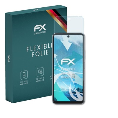 atFoliX 3x Folie für Tecno Camon 17P Schutzfolie klar&flexibel