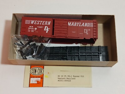 Con-Cor Models 40' PS-1 Boxcar Kit ''Western Maryland'' HO - NEW