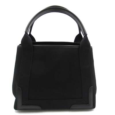 Bag】BALENCIAGA Navy Small Cabas Handbag Tote Bag Canvas