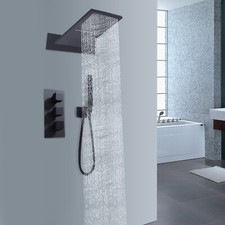 Neu Duschsystem Thermostat Shower Regendusche Duschset Kopfbrause mit Handbrause