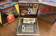 3.5  Diskettes Lot of 4 brands 36 disks Vintage Sealed 3M Memorex SONY Verbatim