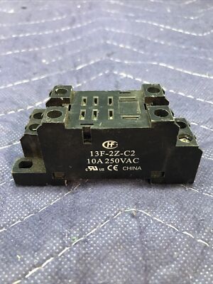 HF 13F-2Z-C2 2 Pole Relay Socket 8pin. Series Din Or Panel Mount
