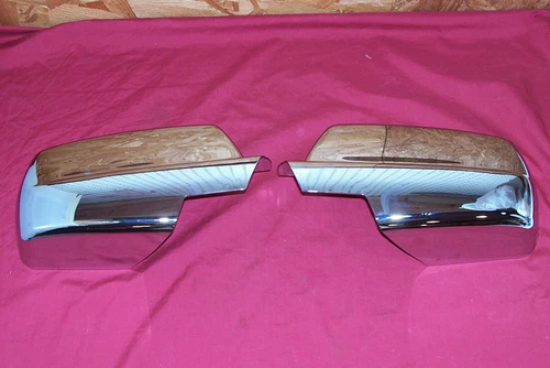 Chrome Side Mirror Cover M14CS L R Left and Right GM Chevy Dodge Ford SUV Truck