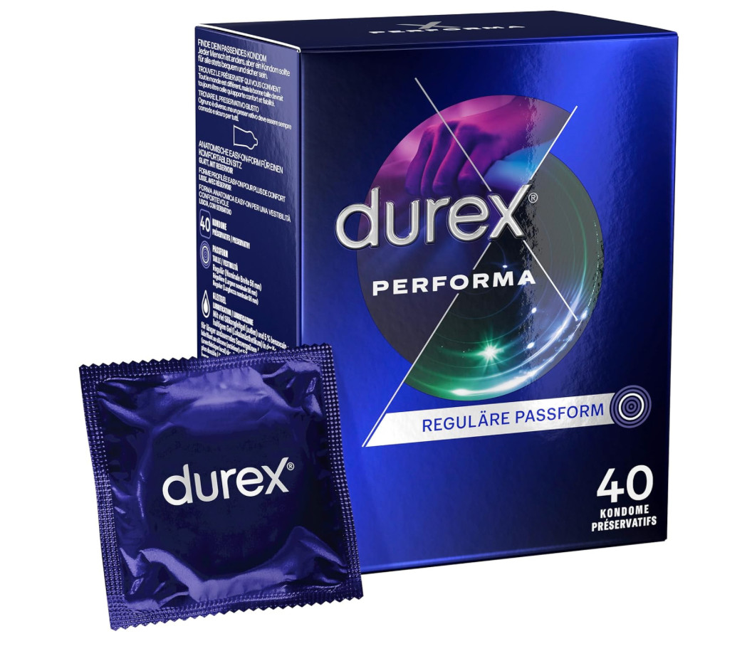 Durex Performa Kondome – Für Sex, der länger anhält (40 Stück) Durex Performa Kondome – Für Sex, der länger anhält (40 Stück)