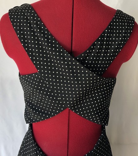 Blondie and Me Retro Vintage Stil Neckholder Bleistift Tupfen Kleid Gr 9-10 - Bild 8 von 10