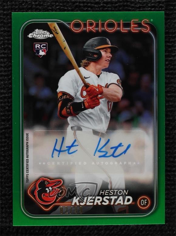 2024 Topps Chrome Update Green Refractor 82/99 Heston Kjerstad #AC-HK Auto 13c1