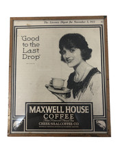 1921 Literary Digest Advertising Maxwell House Coffee Old ad print made in USA