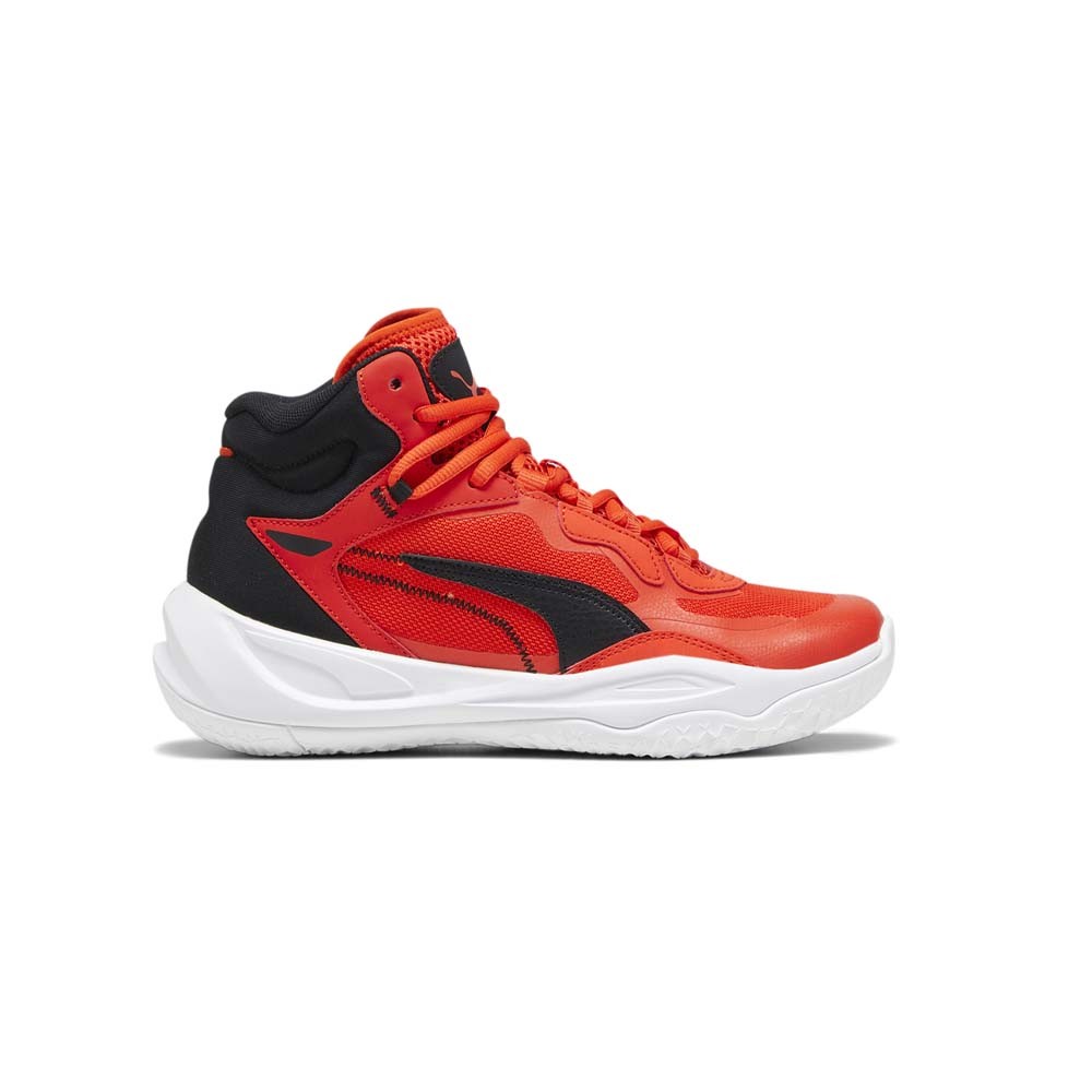 PUMA Playmaker Pro Mid Basketball  Youth Boys Red Sneakers Athletic Shoes 378330
