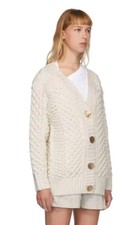 NWOT 3.1 Phillip Lim Cable Knit Cardigan In An110 Antwh Shank Buttons MSRP 560