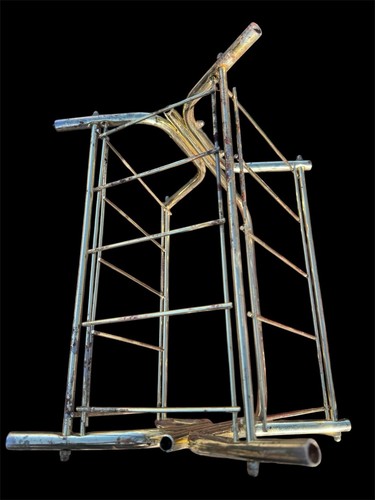 Vtg MCM Hollywood Regency Metal Gold Tone Magazine Album Rack Brass Tone - Picture 7 of 7
