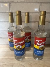 Torani Syrup, Vanilla, 25.4 Ounces 750 mL Pack of 4 Expiration 8/29/2027