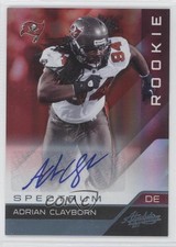 2011 Absolute Memorabilia Spectrum Platinum 20/25 Adrian Clayborn #150 Auto 0f3