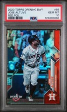 2020 TOPPS OPENING DAY RED FOIL #89 JOSE ALTUVE PSA 10