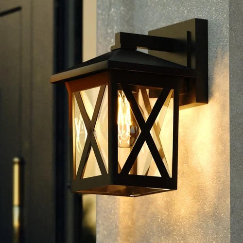 Vaxcel Lighting T0744 Rockford 9" Tall Outdoor Wall Sconce - Black - Picture 11 of 11