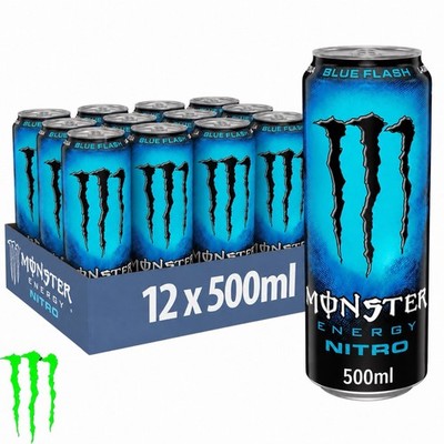 Monster Energy Nitro Blue Flash Drink   12 x 500 ml. NEW FLAVOR