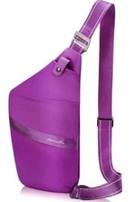 AlphanTino Borsa a tracolla sottile antifurto zaino da giorno compatto rosa. PB