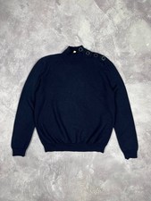 Sezane Sweater Womens S Alpaca Wool Blue Pearl Sleeve Minimalist