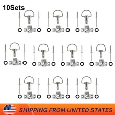 17mm Motorcycle Race Fairing Fasteners Quick Release D-RING 1/4 Turn Bolts Kits