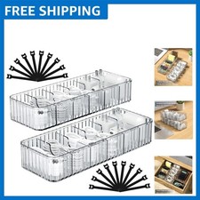 Elegant Cable Organizer Box Set - 2 Pack with 20 Reusable Ties for Easy Storage