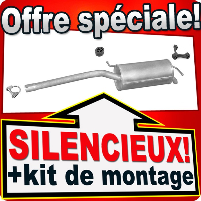 Silencieux arrière échappement VW Caddy III 2.0 SDI Diesel 69 CH de 2004 à 2010