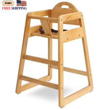 Wooden High Chair for Baby Toddler 1 Count Pack of 1 Natural FREE SHIPPING