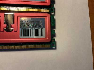 Lot of 2 ADATA M20AD6G3I4170I1E58 1GB DDR2-800 Non-ECC PC2-6400