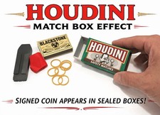 HOUDINI MATCH BOX MAGIC TRICK Appearing Coin In Boxes & Bag Pocket Beginner Set