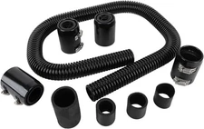 48" Stainless Steel Radiator Flexible Coolant Water Hose w/ Caps Kit Universal 