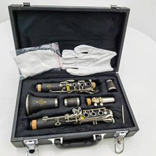 E11 Clarinet in C Brand New 17 Keys Bakelite Wood Body Nickel Plated