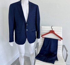 Rare Isaia Gregorio 56 8R IT 46R US Aquaspider 160s Made In Italy $5650