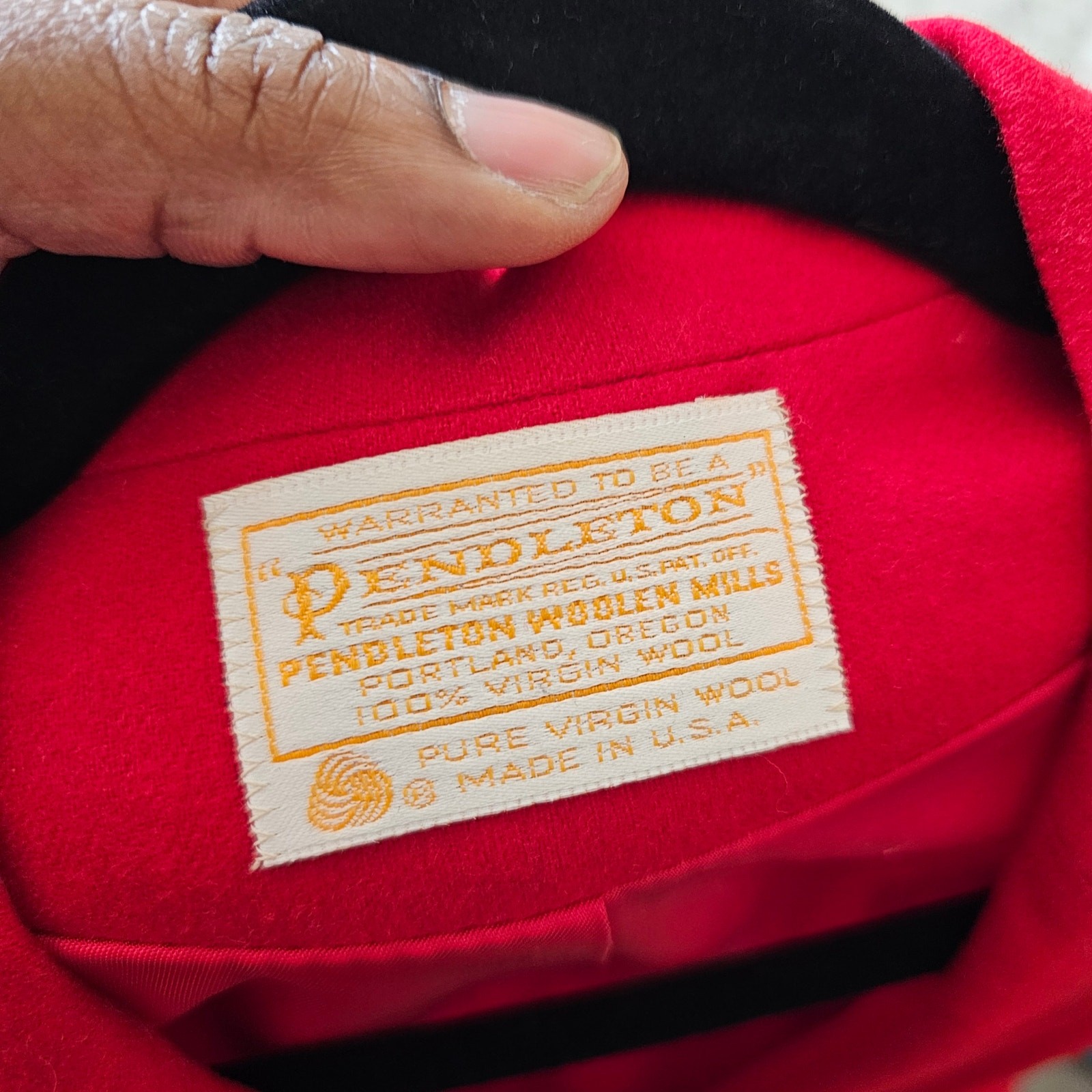 Pendleton Vintage Red Virgin Wool Two Button Blaz… - image 3