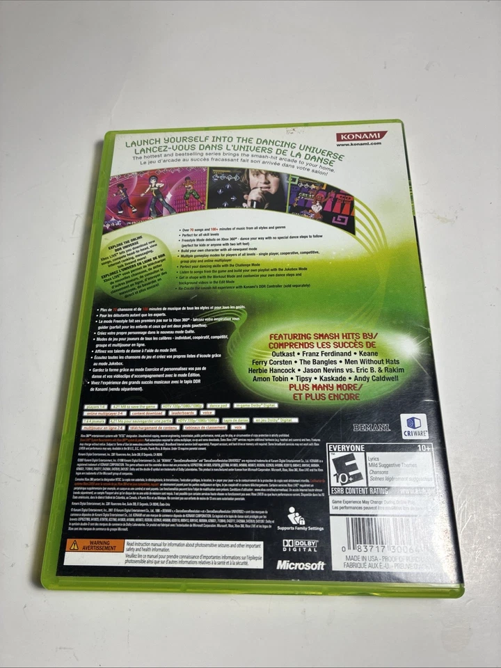 Dance Dance Revolution Universe 2 (Microsoft Xbox 360, 2007) Video Game - Image 2 of 4