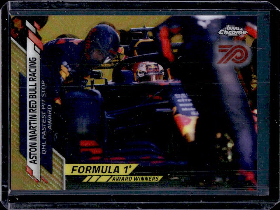 2020 Topps Chrome F1 Aston Martin Red Bull Racing 70th Gold Award Winner #194