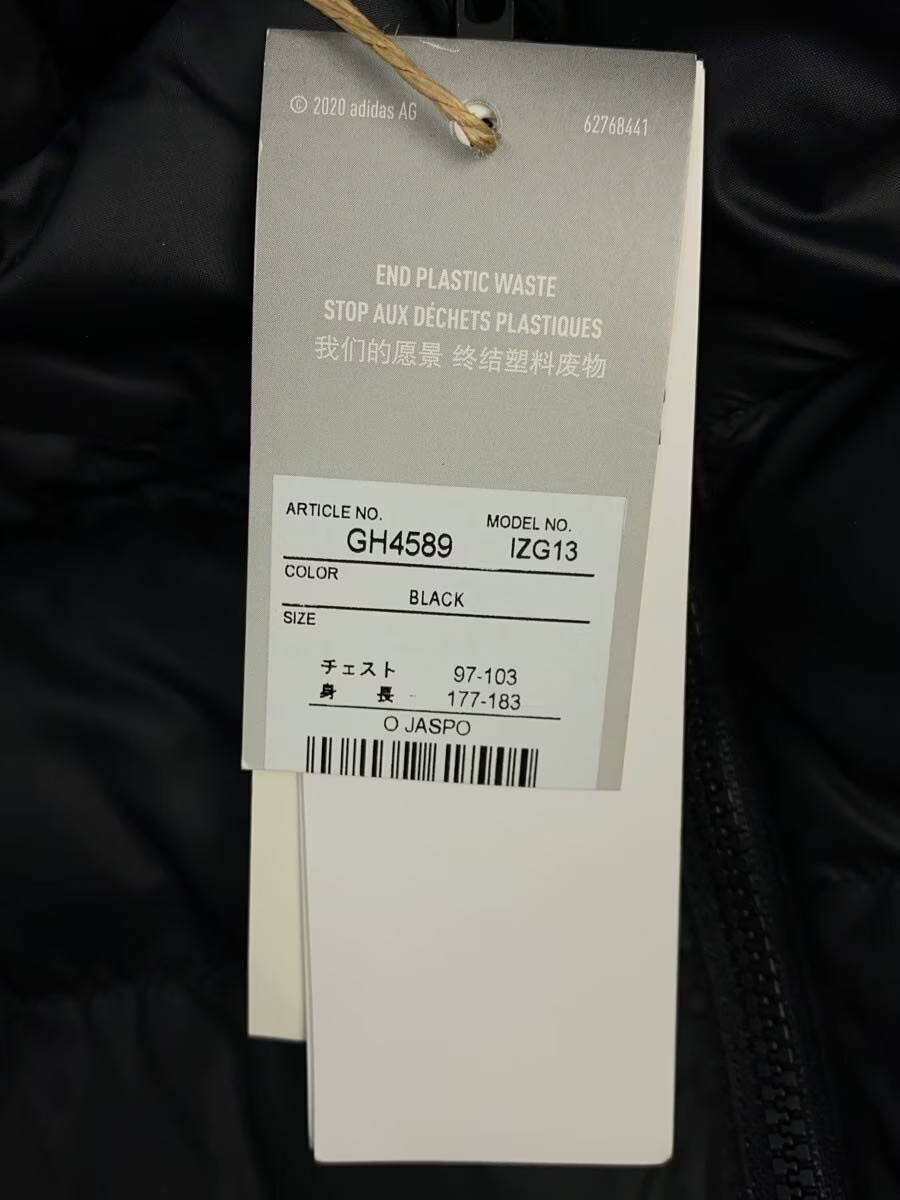 adidas ESSENTIALS DOWN JACKET Nylon Black Solid C… - image 4