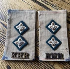 Pair slip on shoulder titles  K.R.R. - King`s Royal Rifle Corps LIEUTENANT WW2